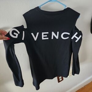 GIVENCHY CUT OUT SHOULDER LONG SLEEVES TOP